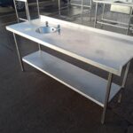 Used   Stainless Steel Hand Sink Table For Sale
