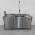 Used   Stainless Single Veg Sink For Sale