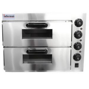 Brand New Infernus INF-HEP16 Double Pizza Oven 56cmW x 48cmD x 43cmH
