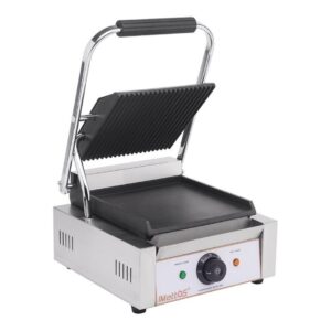 Brand New iMettos 101013 Single Ribbed/Smooth Contact Grill For Sale