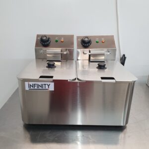 Brand New Infinity IN-8LF Double Fryer 2x8L 49cmW x 38cmD x 32cmH