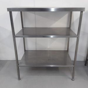 Used Commercial Stainless Steel Shelves 3 Tier 110cmW x 68cmD x 130cmH