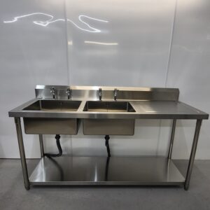 Brand New Diaminox  Stainless Steel Double Sink 180cmW x 60cmD x 90cmH