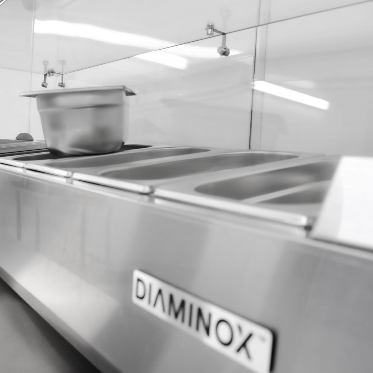 Brand New Glass Diaminox VRX1500/330 Refrigerated Pizza Saladette Topping unit 151cmW x 34cmD x 46cmH