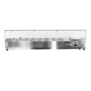 Brand New Glass Diaminox VRX1800/330 Refrigerated Pizza Saladette Topping unit 181cmW x 34cmD x 44cmH