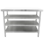 Brand New Diaminox  Stainless Steel 120cm Prep Table With 3 Under Shelves For Sale