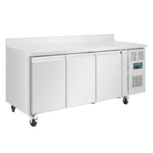 Brand New Polar DL917 Triple Door Counter Bench Freezer with Upstand 417Ltr For Sale