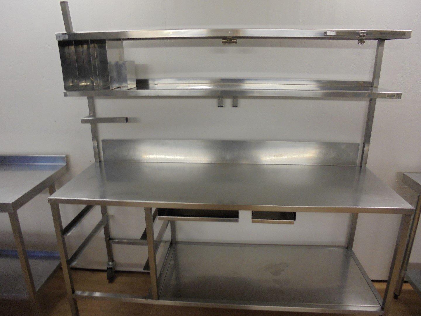 stainless kitchen table 2 shelves