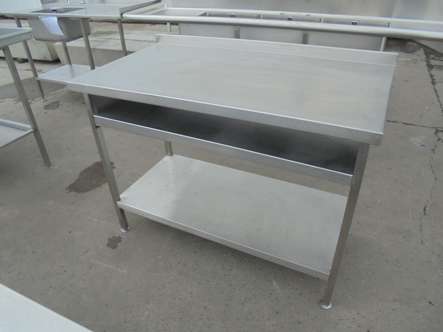 Used Stainless Steel Table | Work Bench Prep Kitchen Food Restaurant Stainless Steel Prep Table Used