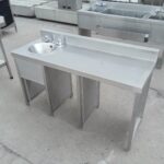 Used   Stainless Steel Bar Sink Table For Sale