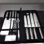 New Samurai  Stainless Steel Professional Chef Knife Set Case For Sale