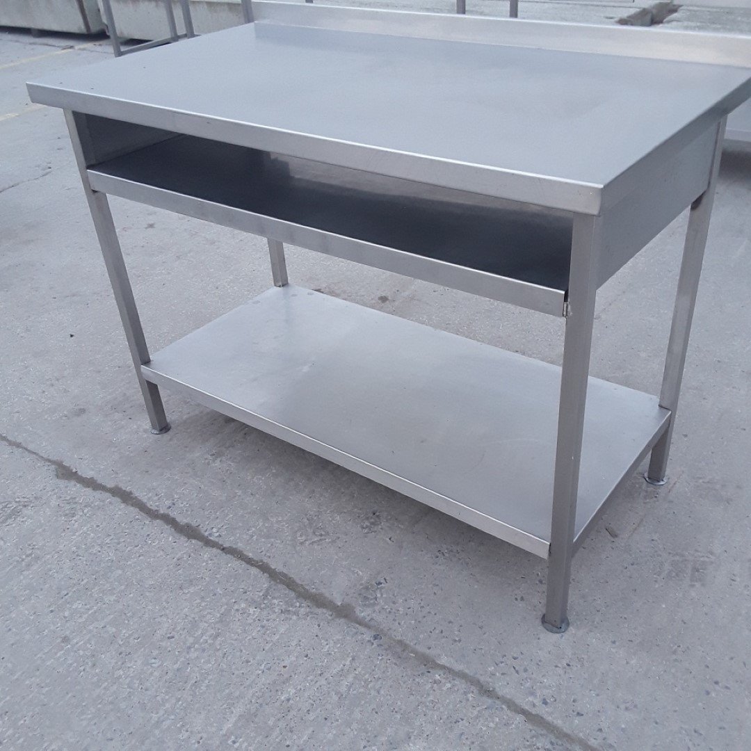 Used   Stainless Steel Table 120cmW x 65cmD x 87cmH