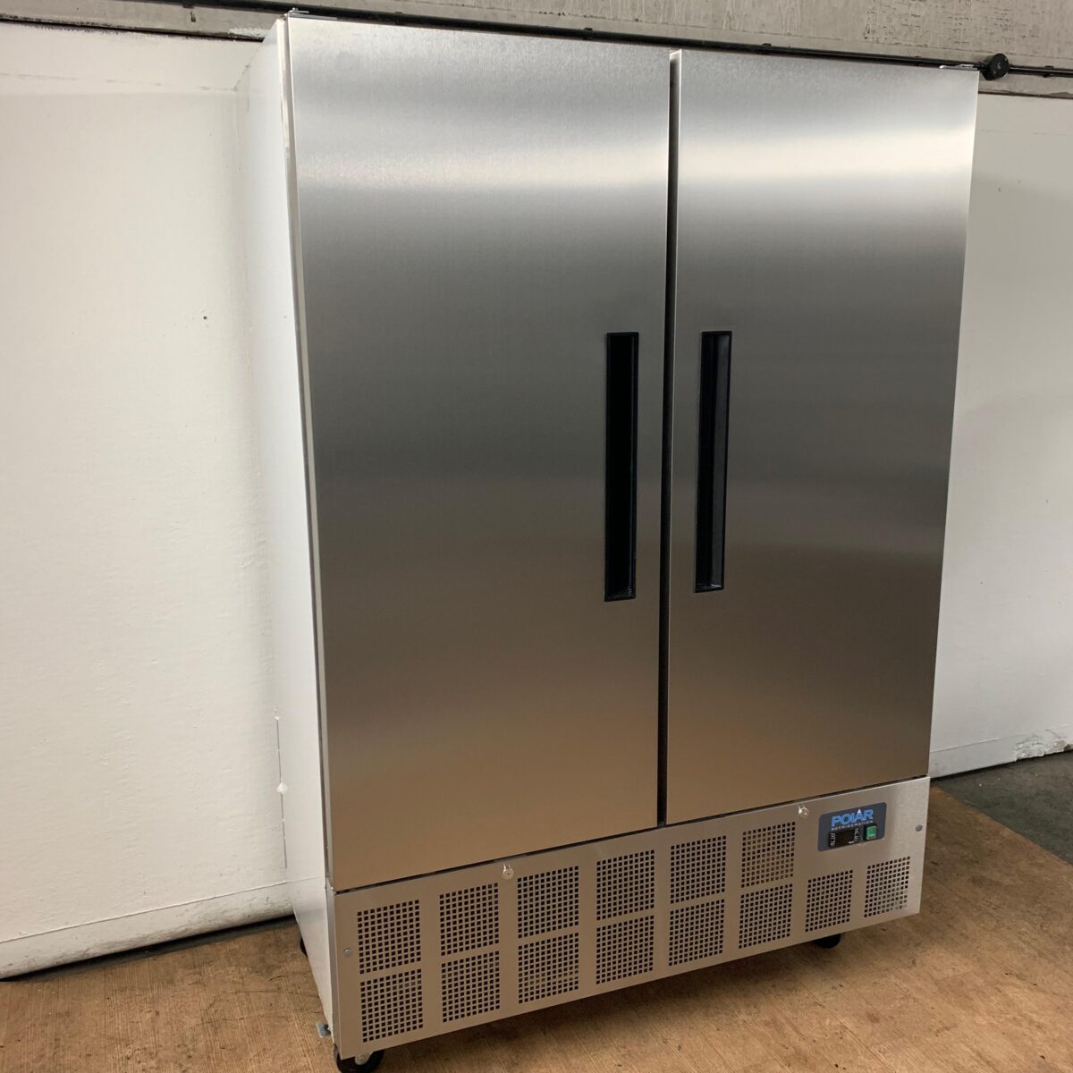 New B Grade Polar GD879 Stainless steel double door fridge 134cmW x 71cmD x 200cmH