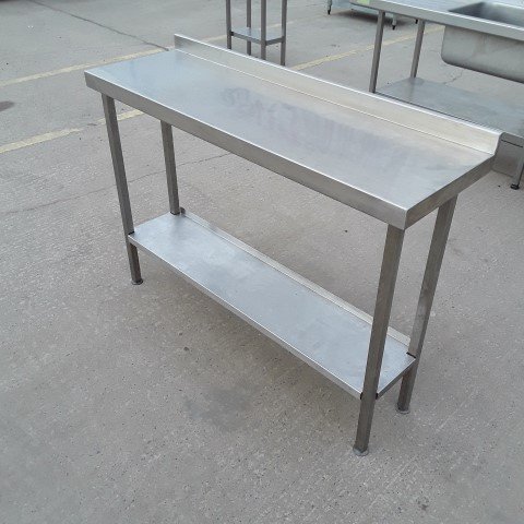 Used   Stainless Steel Table 130cmW x 40cmD x 90cmH