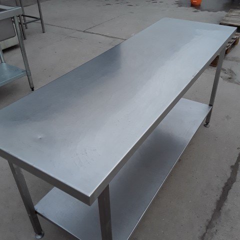 Used   Stainless Steel Table 180cmW x 60cmD x 87cmH