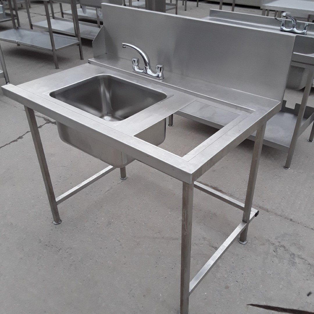 Used   Stainless Steel Single Bowl Dishwasher Sink 120cmW x 75cmD x 88cmH