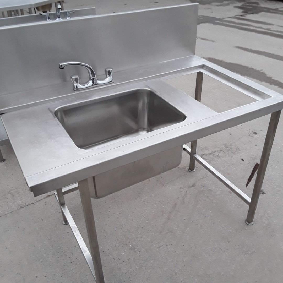 Used   Stainless Steel Single Bowl Dishwasher Sink 120cmW x 75cmD x 88cmH