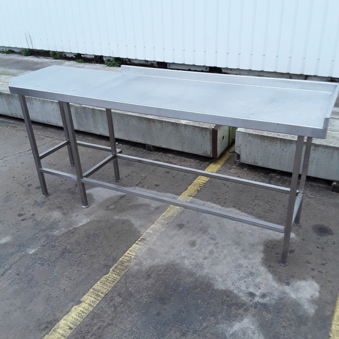 Used   Stainless Steel Table 220cmW x 60cmD x 90cmH