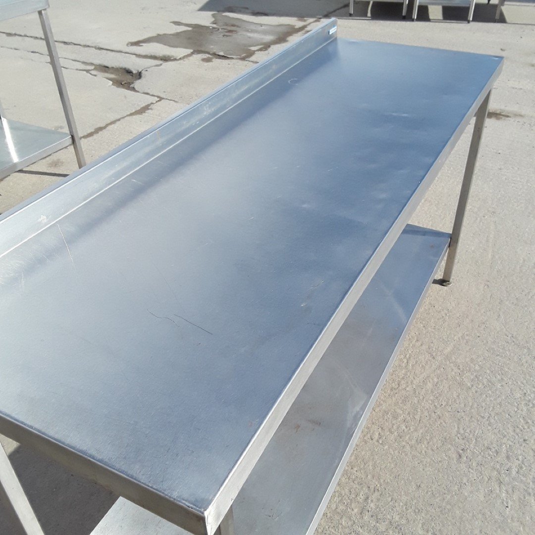 Used   Stainless Steel Table 174cmW x 60cmD x 88cmH