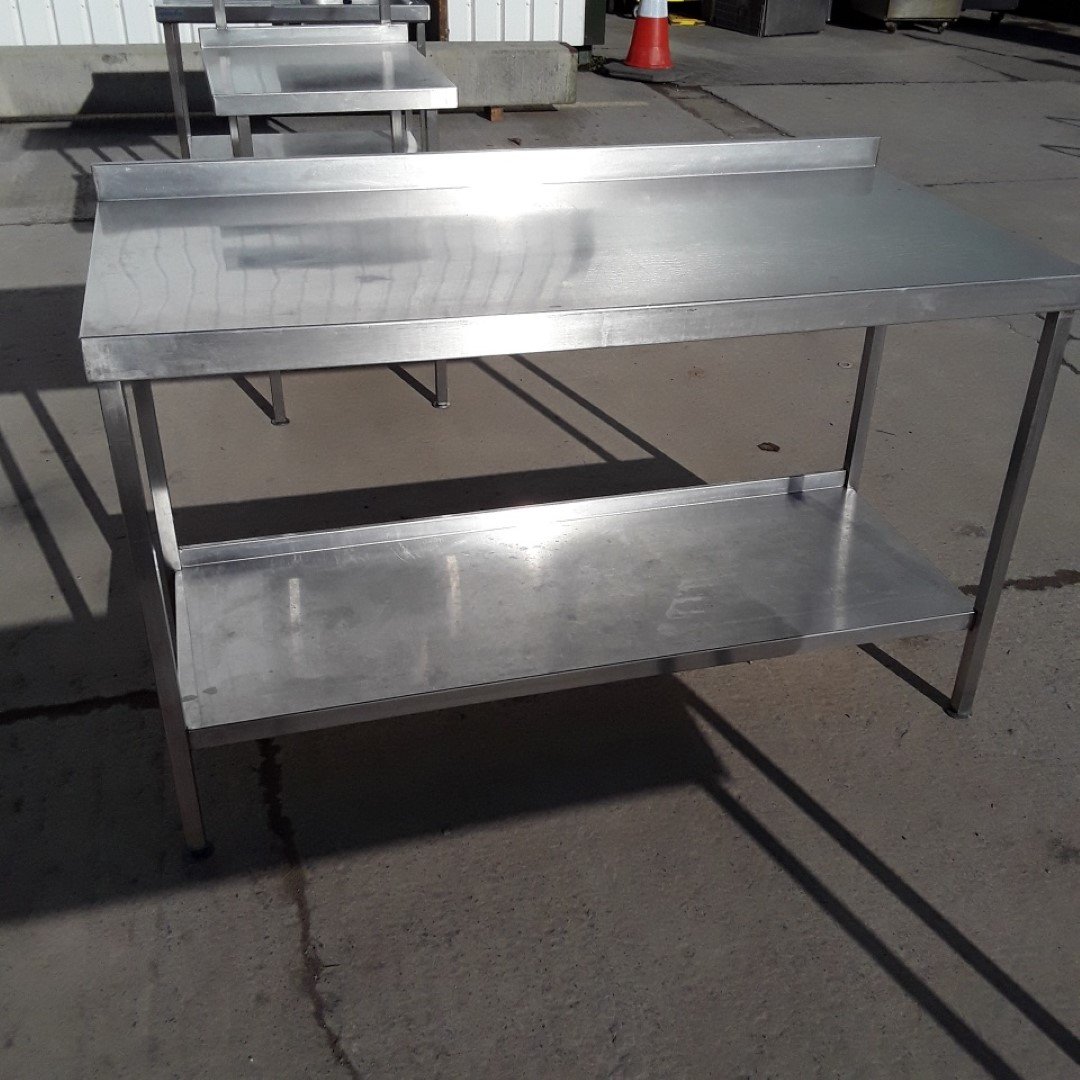Used   Stainless Steel Table 150cmW x 70cmD x 90cmH