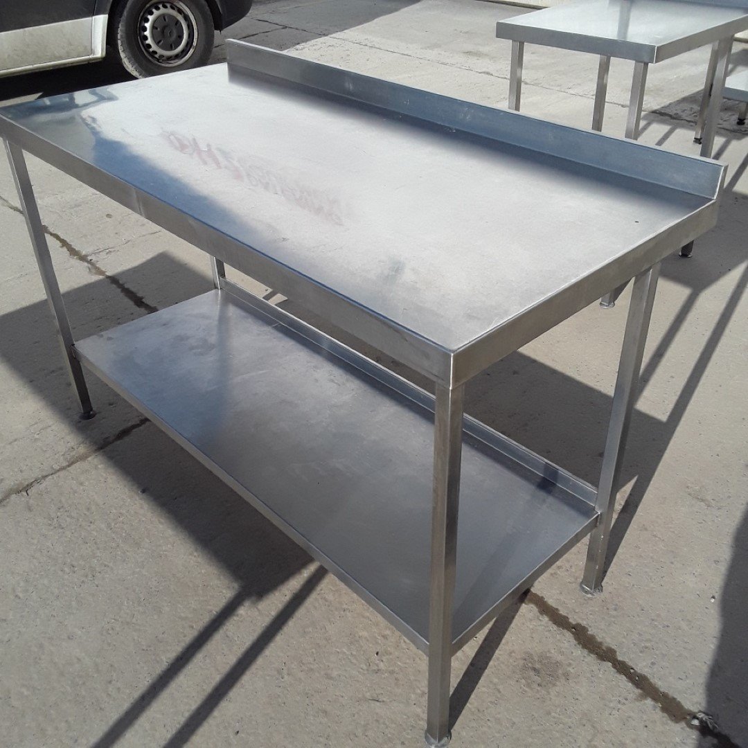 Used   Stainless Steel Table 150cmW x 70cmD x 90cmH