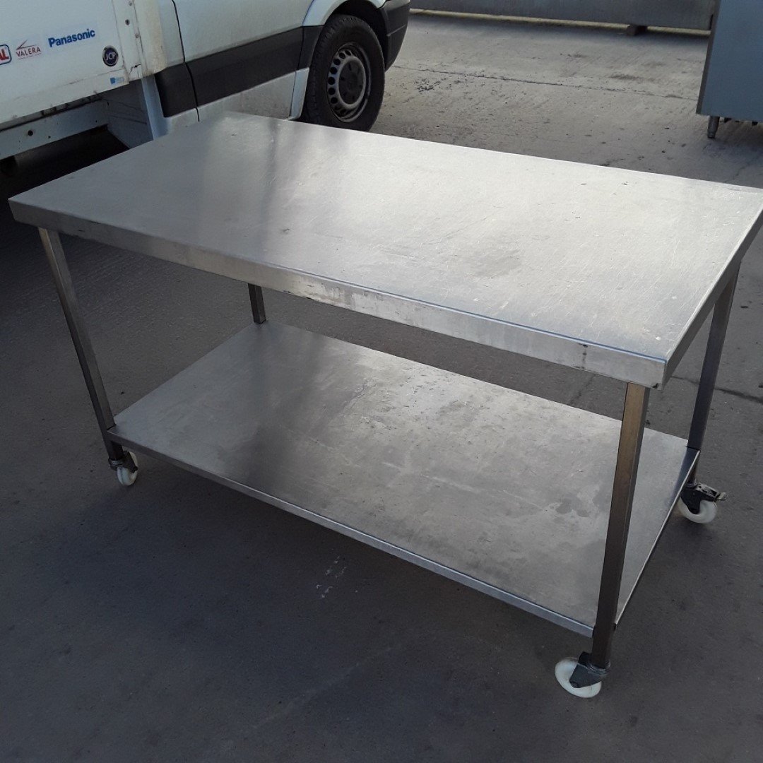 Used   Stainless Steel Table 150cmW x 75cmD x 90cmH