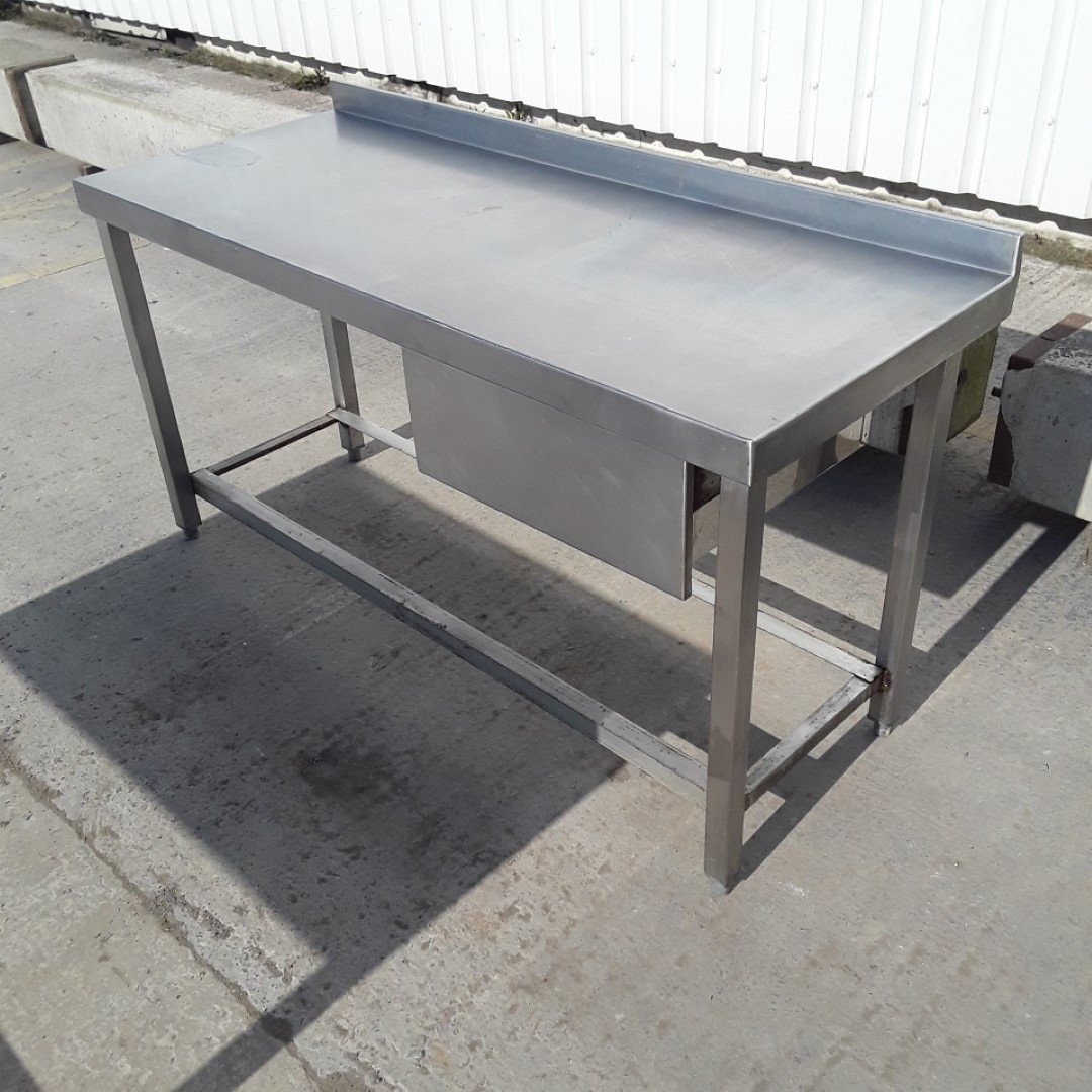 Used   Stainless Steel Table 150cmW x 60cmD x 77cmH