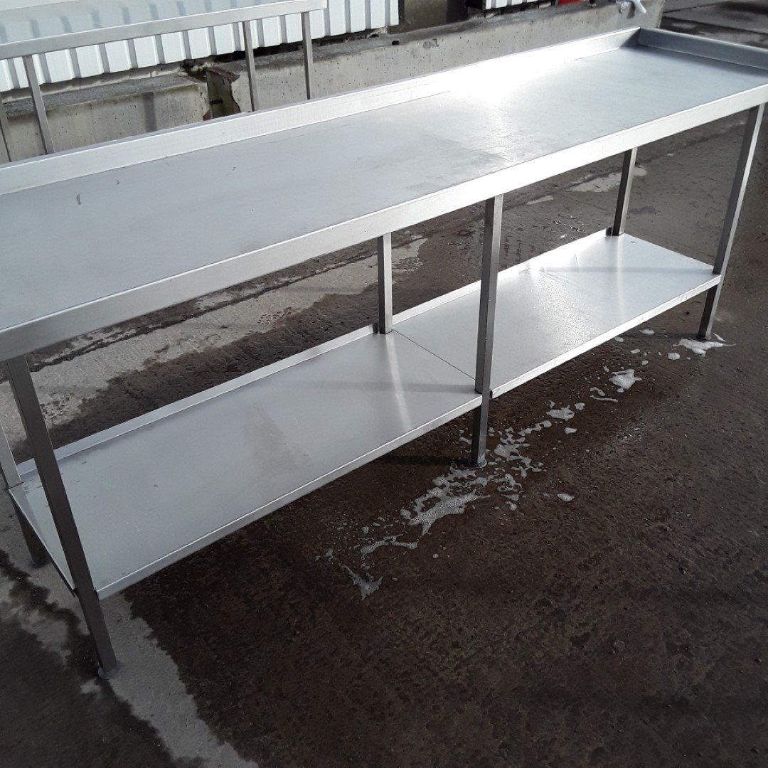 Used   Stainless Steel Table 240cmW x 60cmD x 90cmH