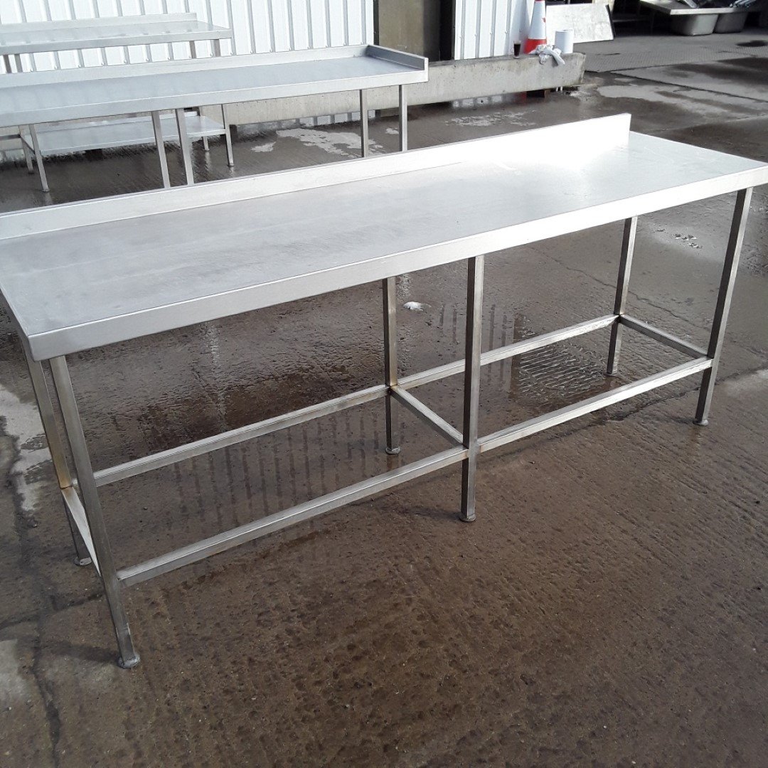 Used   Stainless Steel Table 210cmW x 60cmD x 90cmH