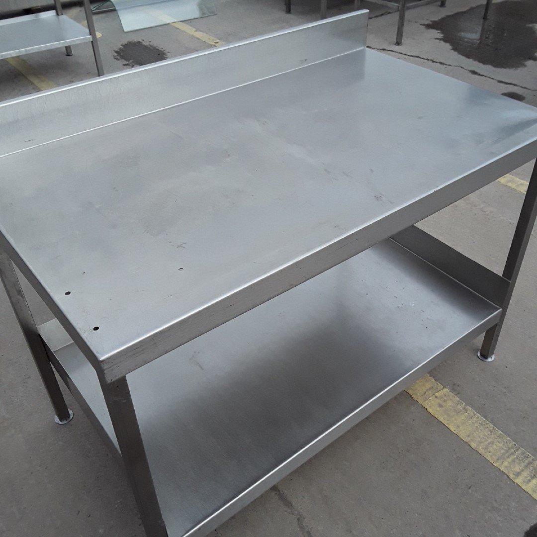 Used   Stainless Steel Table 115cmW x 67cmD x 78cmH