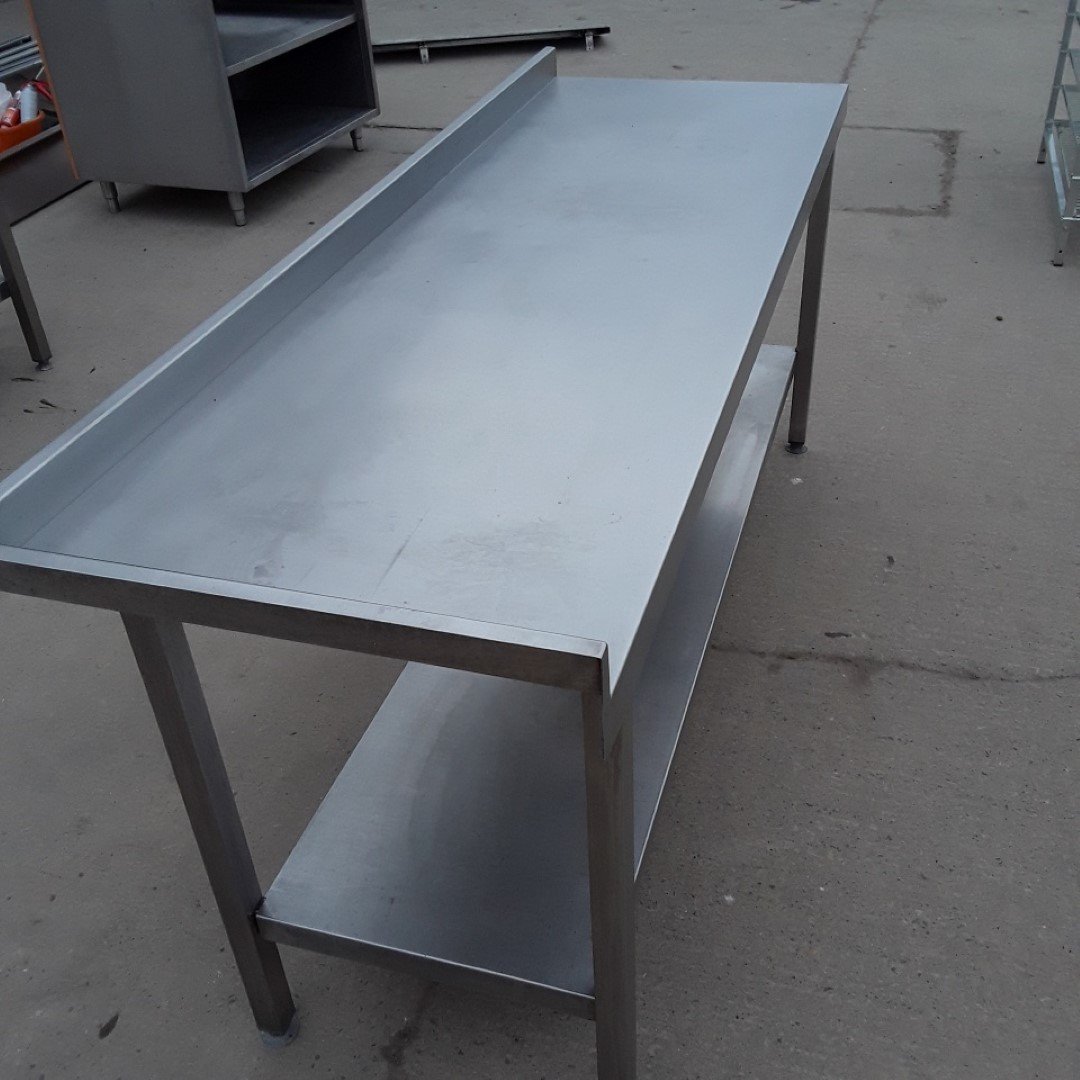 Used   Stainless Steel Table 190cmW x 65cmD x 85cmH