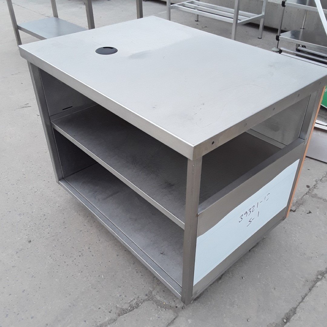 Used   Stainless Steel Table Cabinet 105cmW x 77cmD x 91cmH