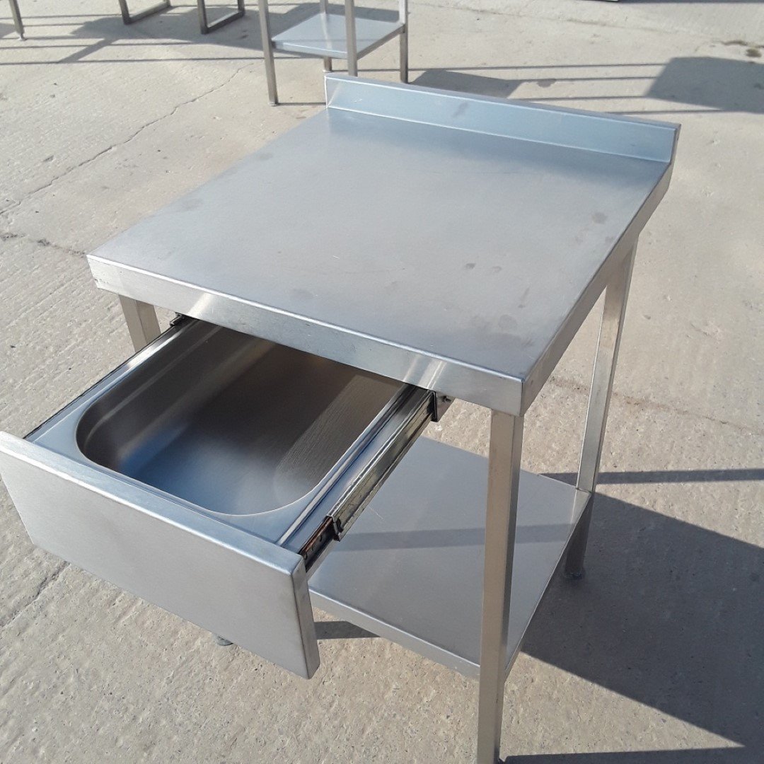 Used   Stainless Steel Table 60cmW x 60cmD x 85cmH