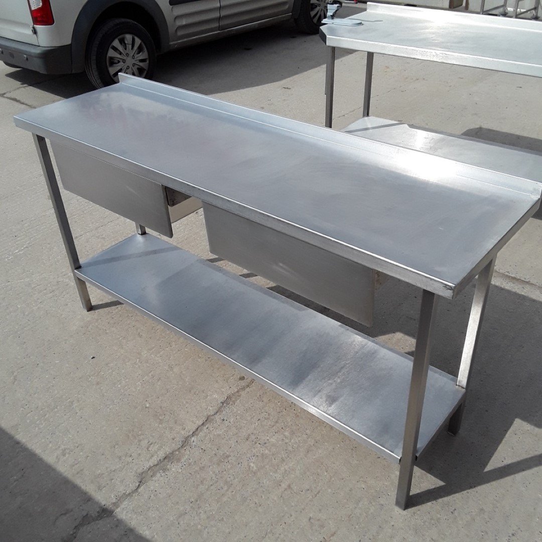 Used   Stainless Steel Table 170cmW x 48cmD x 88cmH