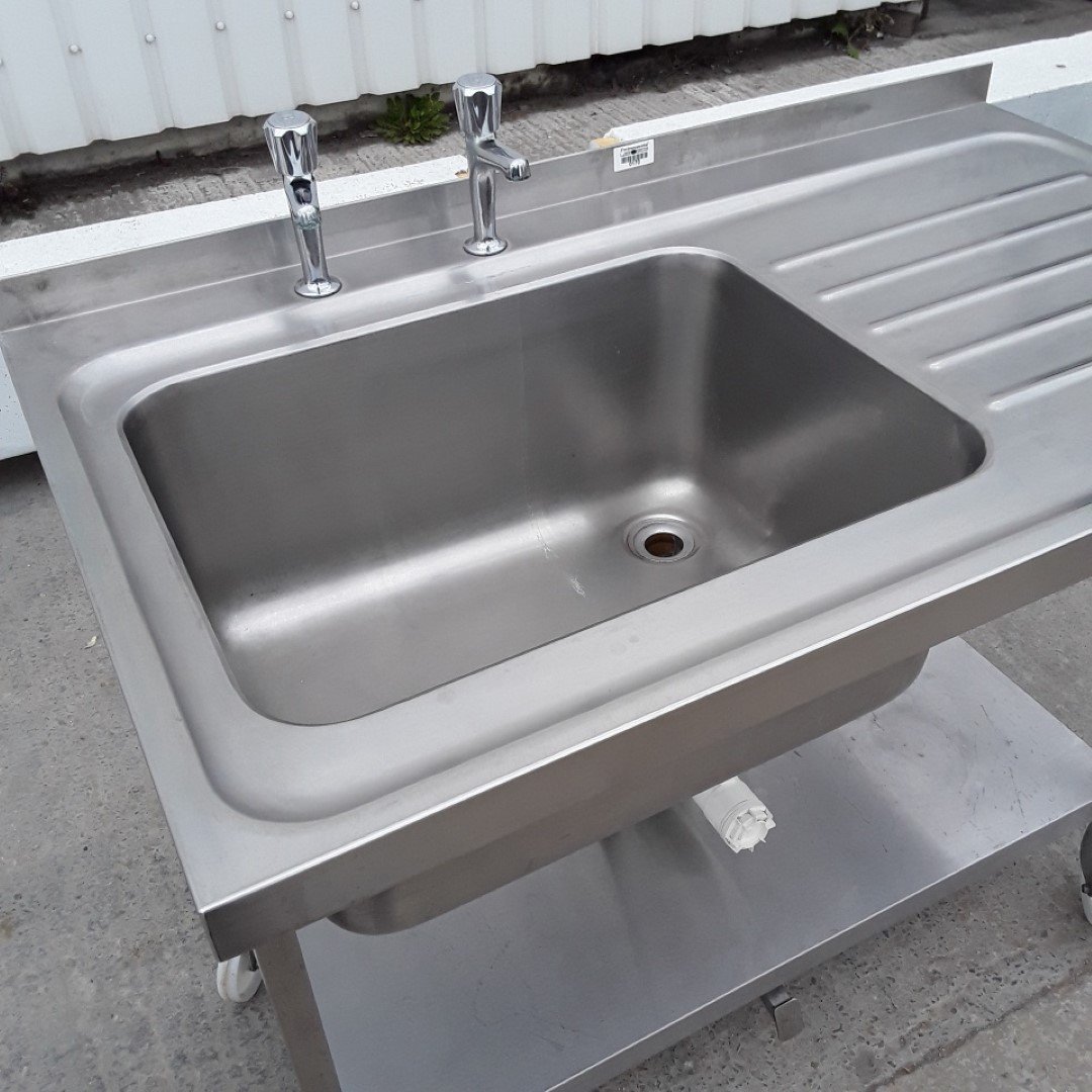 Used   Stainless Steel Single Bowl Sink 120cmW x 70cmD x 91cmH