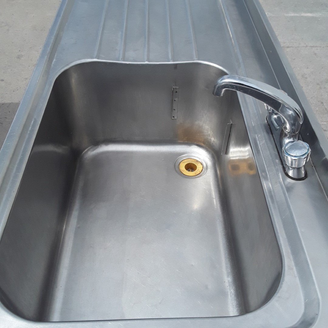 Used   Stainless Steel Single Bowl Sink 150cmW x 70cmD x 88cmH