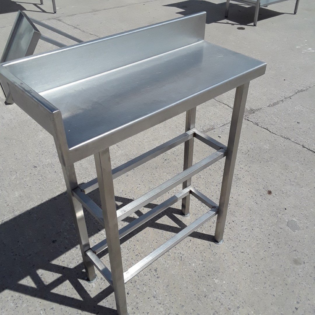 Used   Stainless Steel Infill Table 75cmW x 30cmD x 89cmH