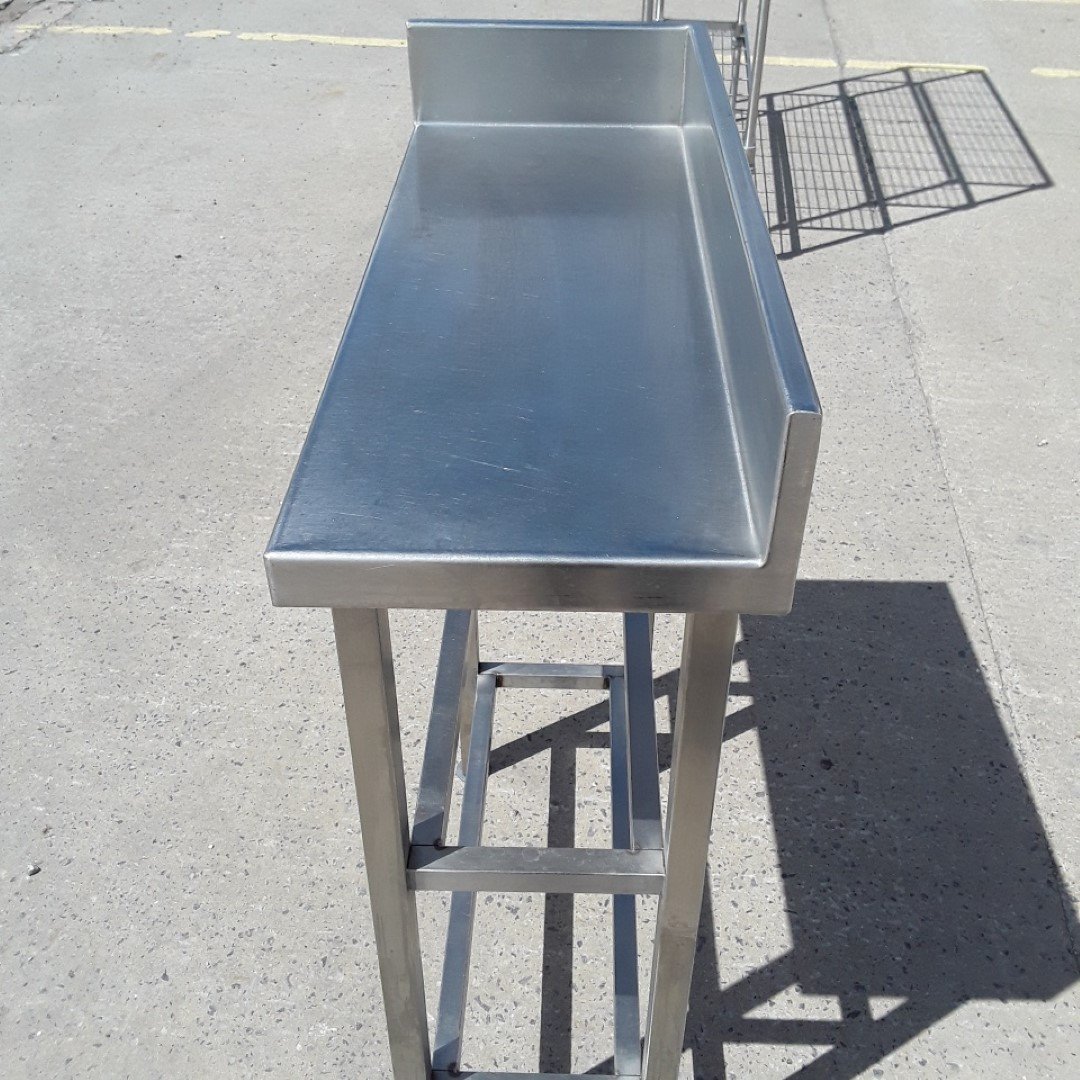 Used   Stainless Steel Infill Table 75cmW x 30cmD x 89cmH
