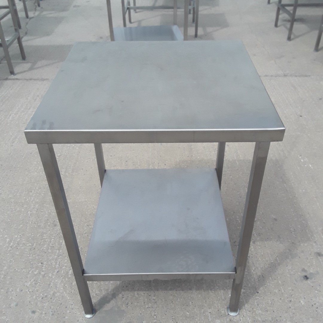 Used   Stainless Steel Table 65cmW x 65cmD x 89cmH