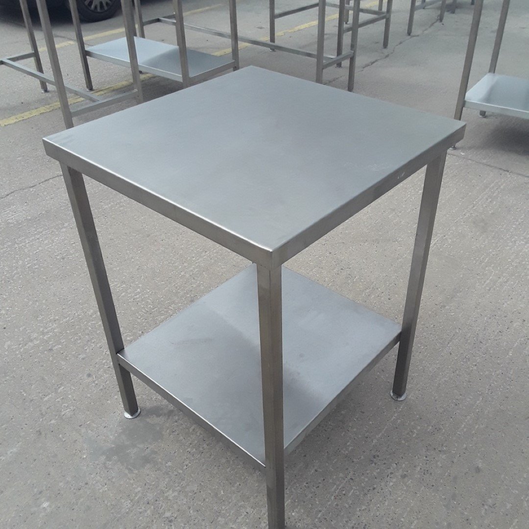 Used   Stainless Steel Table 65cmW x 65cmD x 89cmH