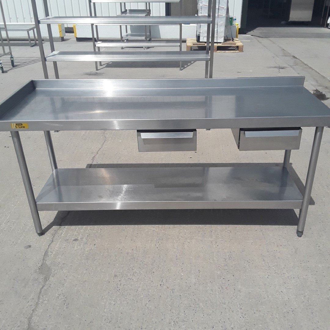 Used   Stainless Steel Table 180cmW x 60cmD x 80cmH
