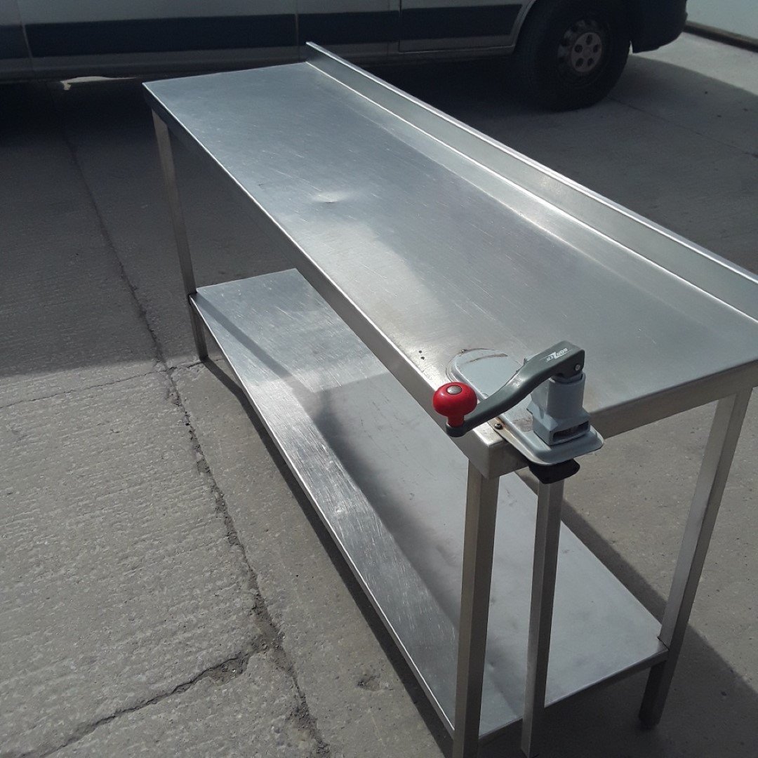 Used   Stainless Steel Table 180cmW x 50cmD x 90cmH