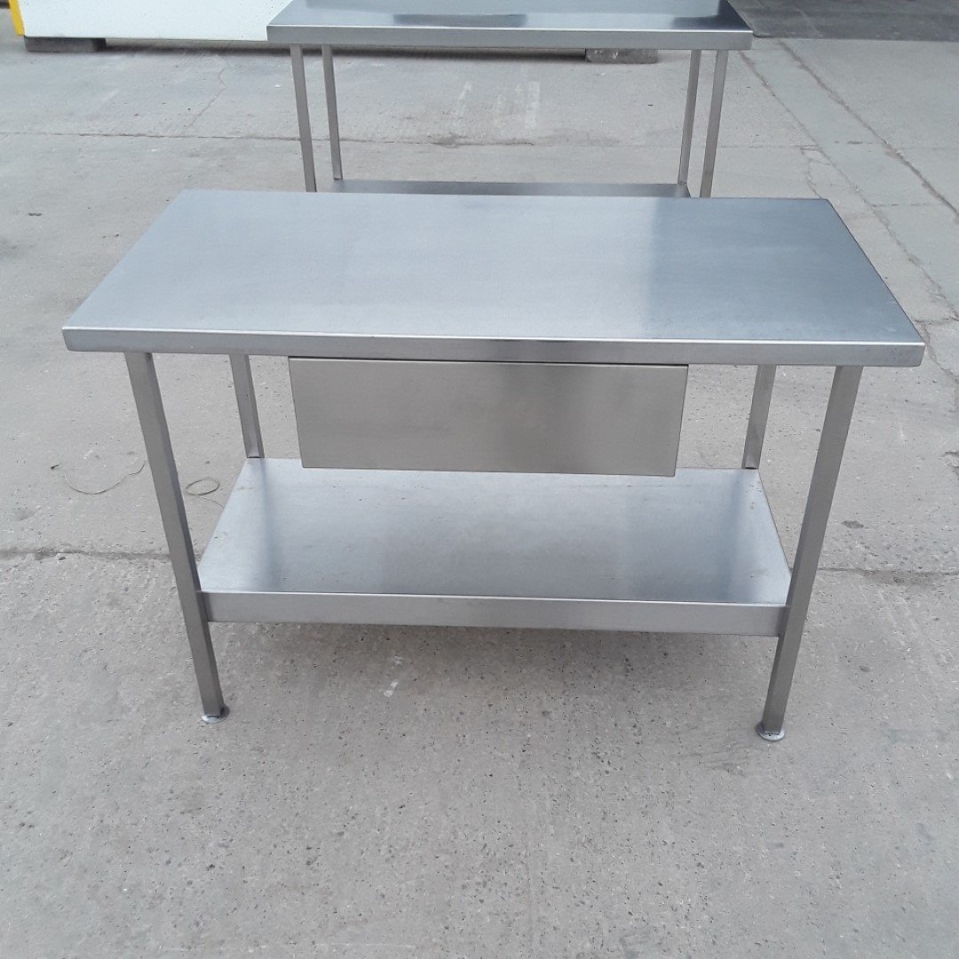 Used   Stainless Steel Table 120cmW x 60cmD x 83cmH