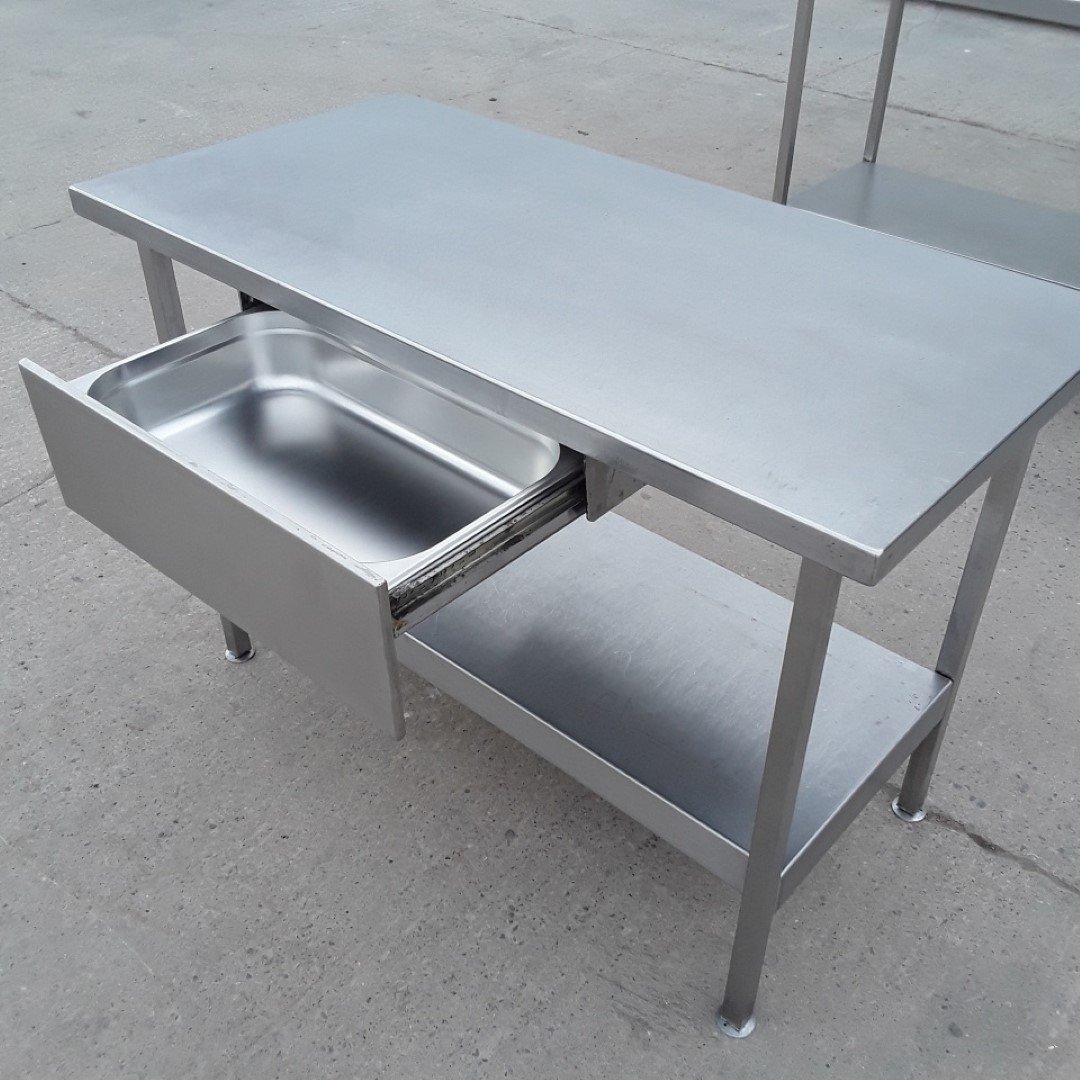 Used   Stainless Steel Table 120cmW x 60cmD x 83cmH