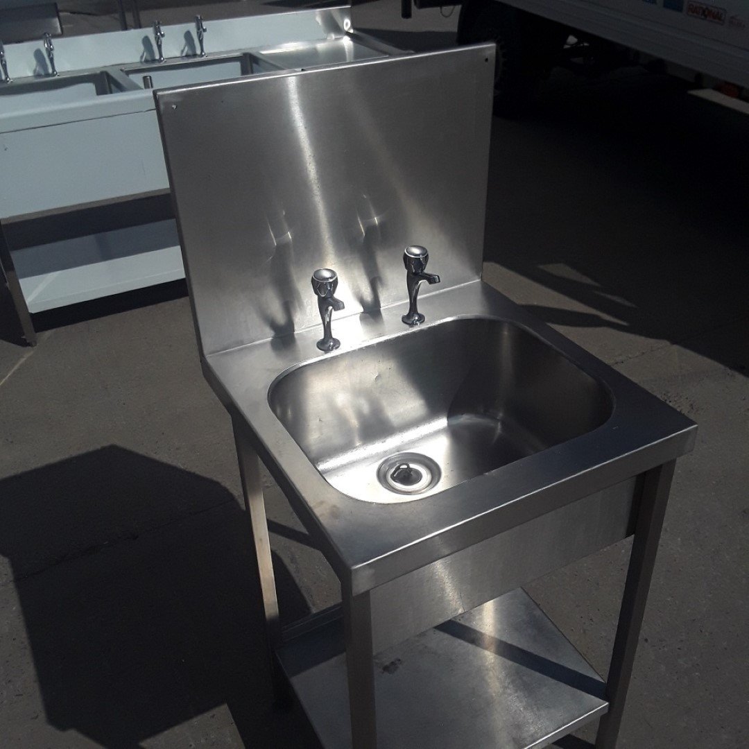 Used   Stainless Steel Single Bowl Sink 60cmW x 60cmD x 89cmH