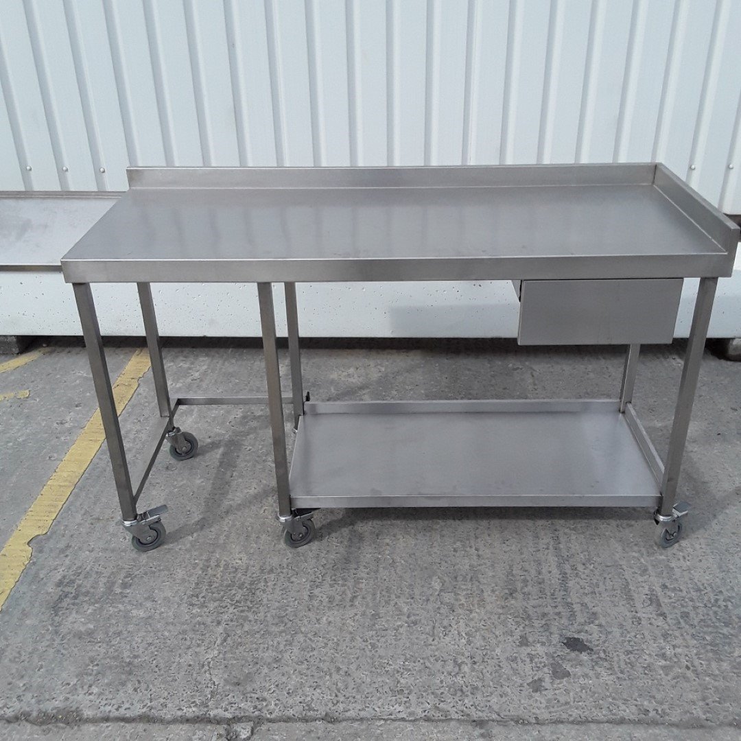 Used   Stainless Steel Table 155cmW x 60cmD x 90cmH