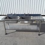 Used Sissons  Stainless Steel Double Sink For Sale
