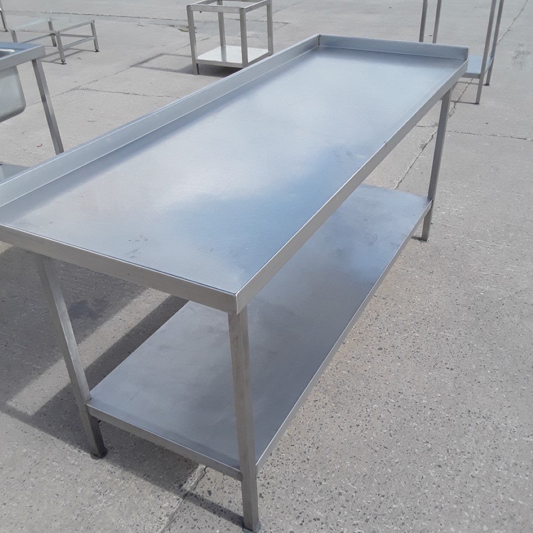 Used   Stainless Steel Table 190cmW x 70cmD x 84cmH