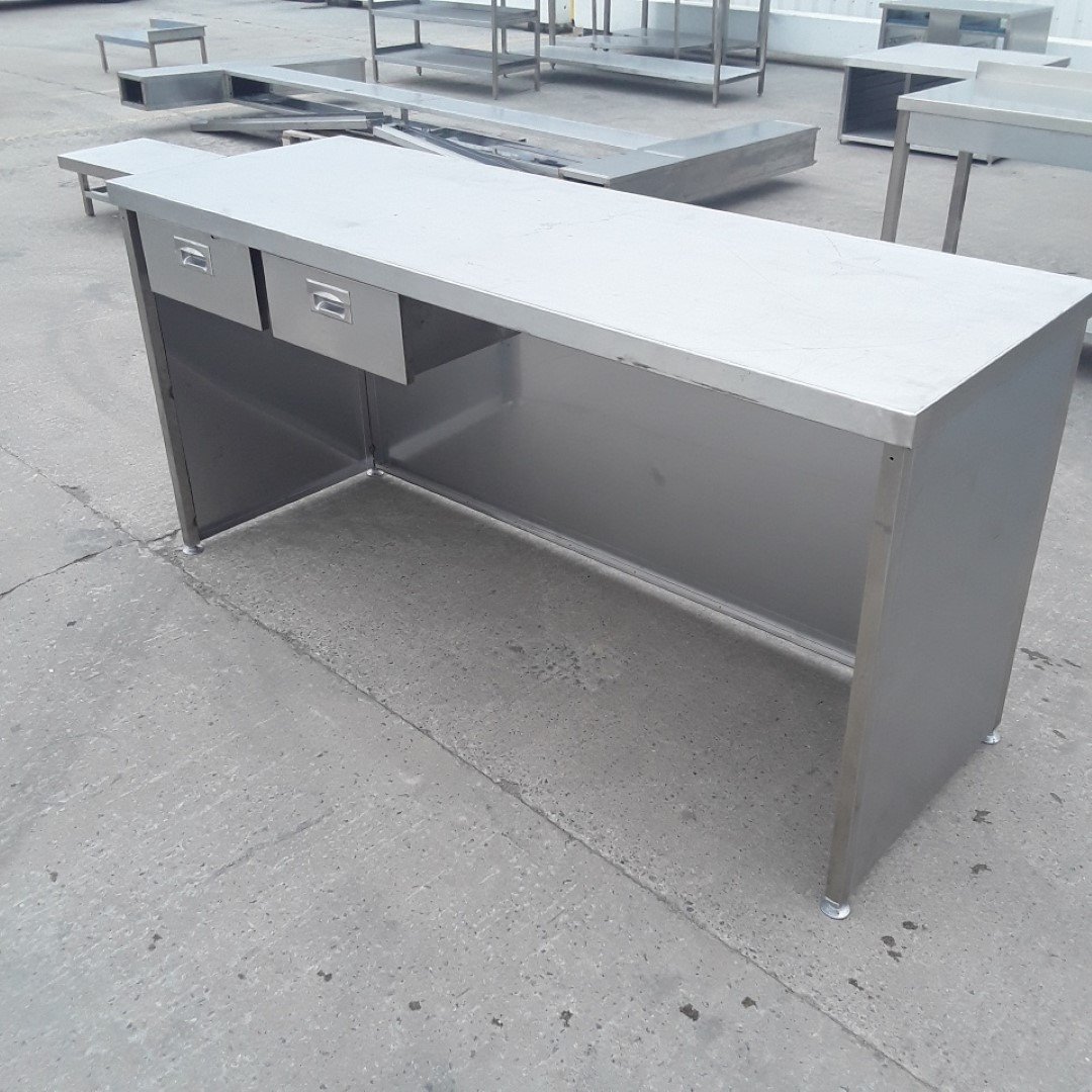 New B Grade   Stainless Steel Table 189cmW x 65cmD x 92cmH