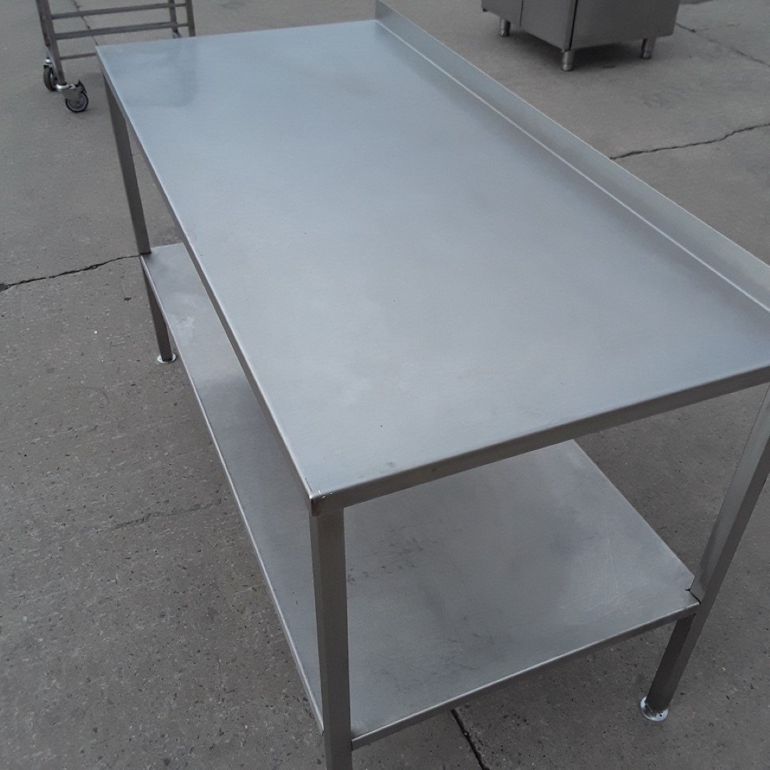 Used   Stainless Steel Table 145cmW x 66cmD x 85cmH